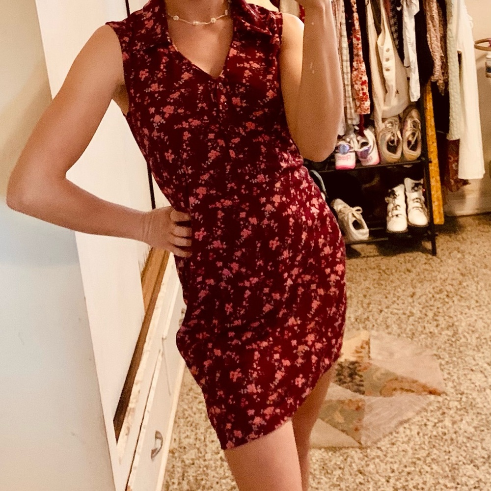 Vintage floral sleeveless dress